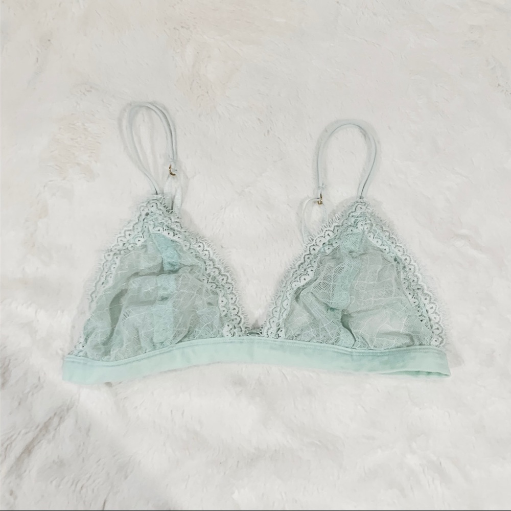 Urban Outfitters Mint Lace Bralette EUC